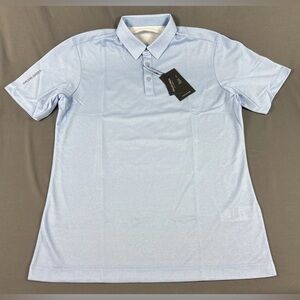 Galvin Green Golf Shirt Polo Marv Large Light Blue Polyester Spandex